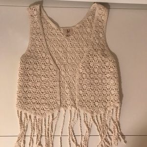 Layered fringe vest